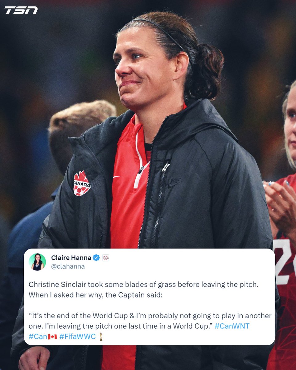 TSN_Sports's tweet image. Christine Sinclair soaking it all in. 👏 

#FIFAWWC