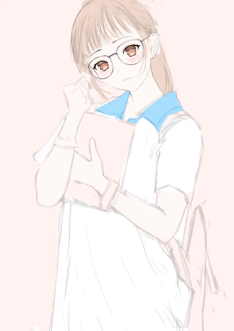 28日目です。今日は目がイメージ通りに描けなくて悩みました #模写 #イラスト練習中 