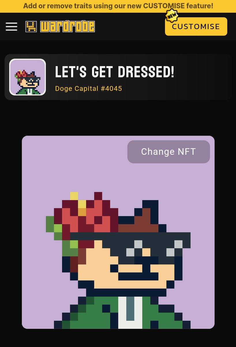 Finally!!✨️ I can customize an NFT to truly reflect who I am: 

A BAD BITCH 👩🏾🤠

Thank you <a href="/thedogecapital/">Doge Capital</a> and <a href="/thewardr0be/">Wardrobe</a> 💖