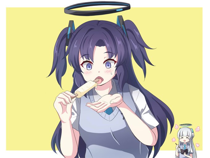 夏服ユウカとアイス  #ブルアカ