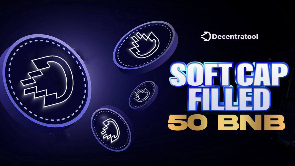 decentratool's tweet photo. WE HAVE ALREADY HIT THE SOFT CAP OF 50 BNB IN UNDER FIRST 30 MINUTES 🔥✌️🫶🏼
Check out the article on medium:
https://t.co/NMeQTElwQb
🔥#Fairlaunch #Presale #Decentratool #Trending #Pinksale @pinkecosystem https://t.co/wr2zVRhlt0