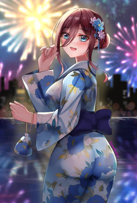 三玖と夏デート   「見て、花火…!」   #五等分の花嫁