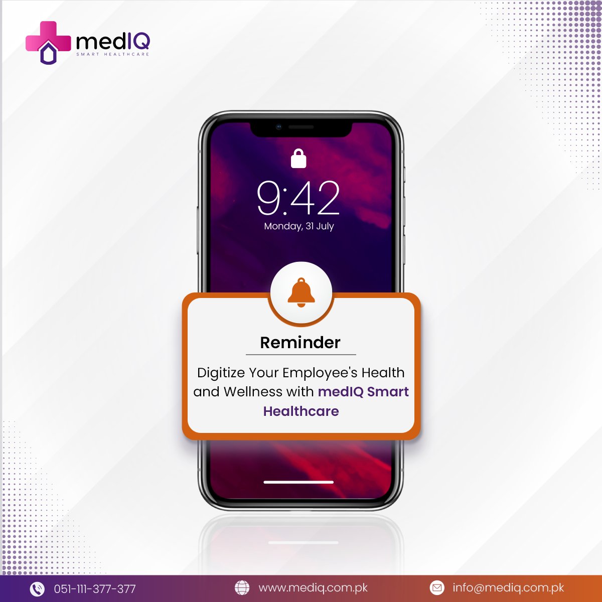 Healthcare is digitizing, and fast ⚡. With MedIQ Smart Healthcare, digitize your Employee's Wellness and elevate both Employee Health and Business Efficiency to new Heights! 🚀💼

#HealthcareTech #SmartHealthcare #EmployeeWellness #BusinessEfficiency #MedIQSmartHealthcare