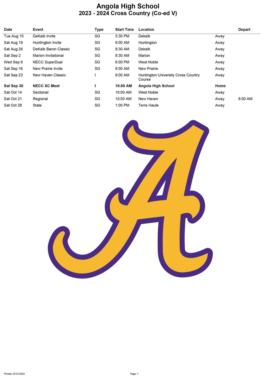 SteveLantz1's tweet photo. 2023-24 Girls/Boys Cross Country Schedule https://t.co/CXUTsmce1Q
