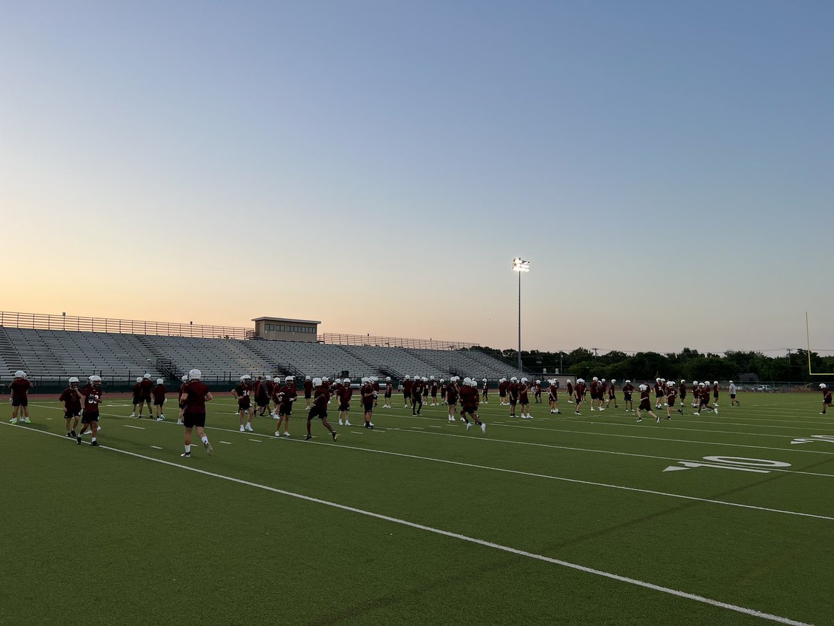 Great first day of Freshman practice! We have a good group of kids ready to get to work! #BREAL