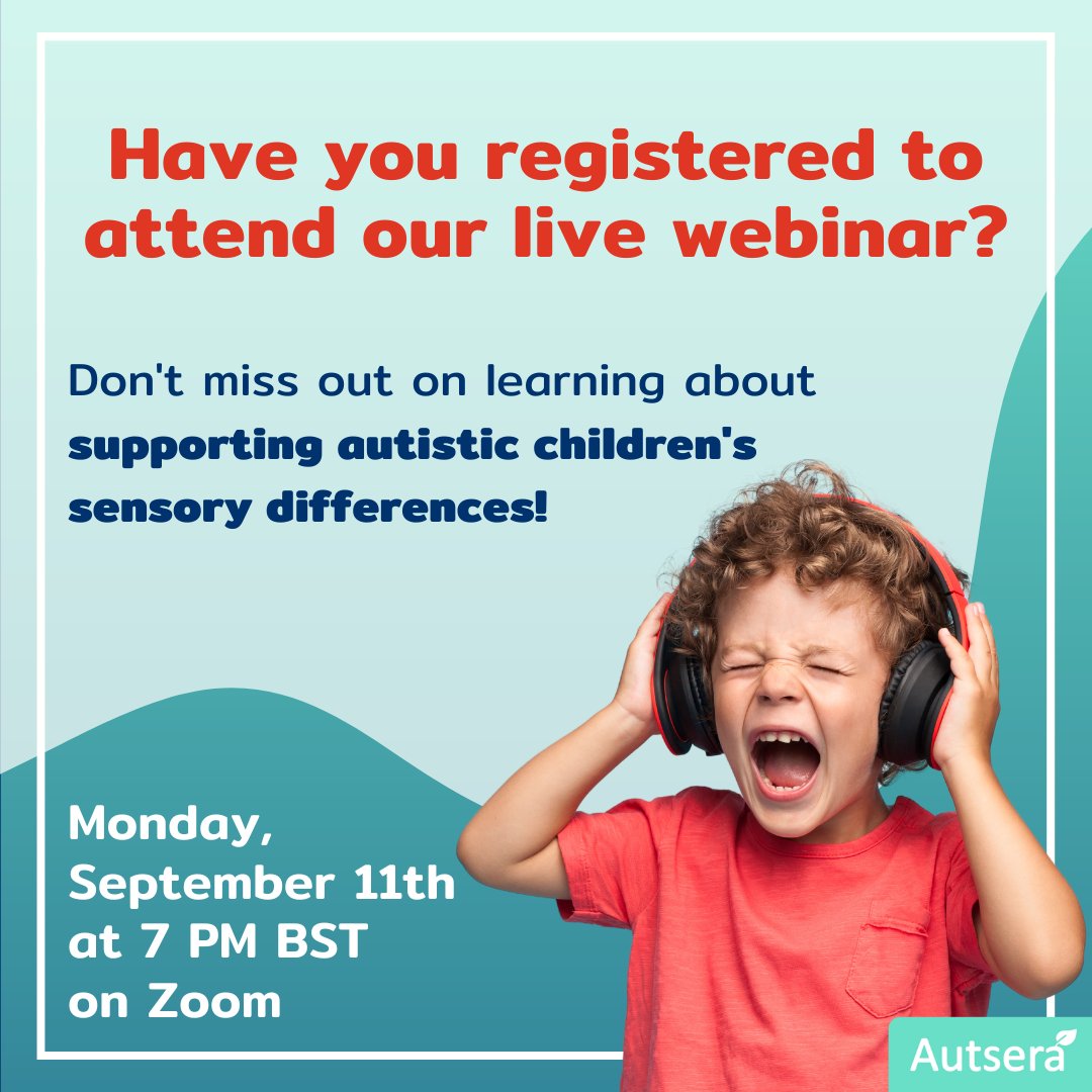 You didn't? Well, do it now! Our FREE live #webinar is a great opportunity for #parents to ask any questions they have regarding #sensorydifferences and how to support their #children. Don't miss out and register today: bit.ly/3KkIQua