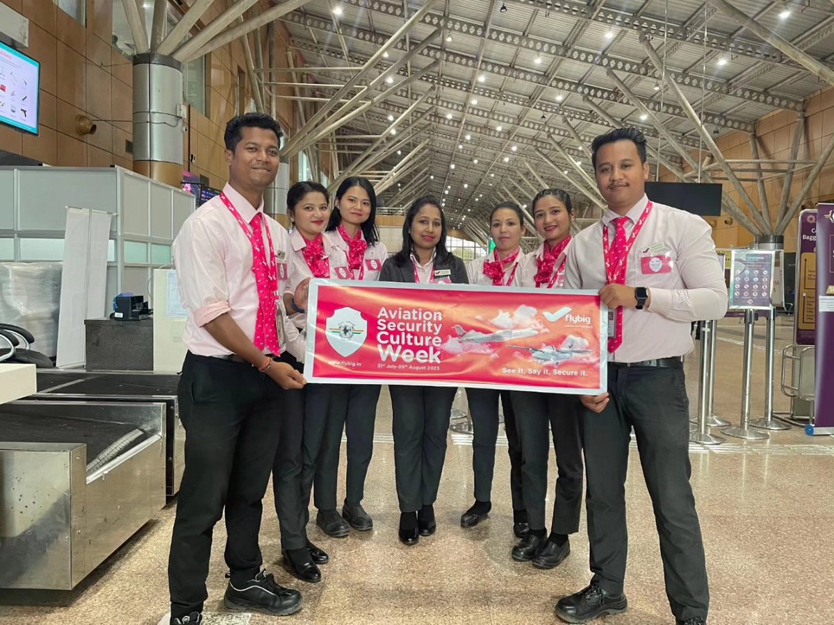 flybigairlines's tweet photo. 𝐒𝐞𝐞 𝐢𝐭, 𝐒𝐚𝐲 𝐢𝐭, 𝐒𝐞𝐜𝐮𝐫𝐞 𝐢𝐭! 🛫🔒
Today #𝐟𝐥𝐲𝐛𝐢𝐠 proudly celebrated the first day of 𝐀𝐯𝐢𝐚𝐭𝐢𝐨𝐧 𝐒𝐞𝐜𝐮𝐫𝐢𝐭𝐲 𝐂𝐮𝐥𝐭𝐮𝐫𝐞 𝐖𝐞𝐞𝐤
across all its stations.
Check out the glimpse of the event.
#FlySafeWithFlybig #AviationSecurityWeek #SafetyFirst https://t.co/jK4zjhb7e2