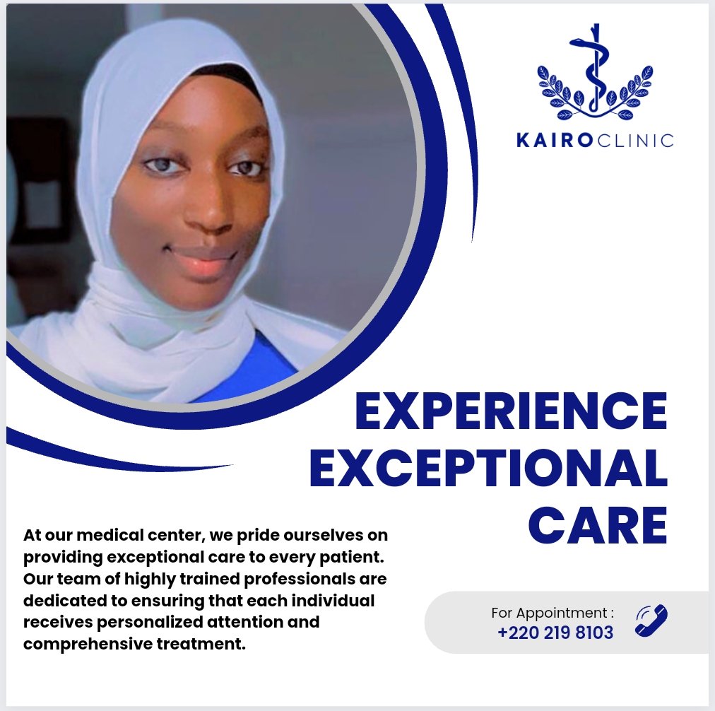 kairoclinic's tweet image. 📢 Your health is our utmost priority. Nothing else matters to us than your absolute well-being 💫

Entrust your health care needs with Kairo Clinic today! 🤝

#kairoclinic
#kairocliniccares
#qualityhealth
#realiablehealth
#AffordableHealth