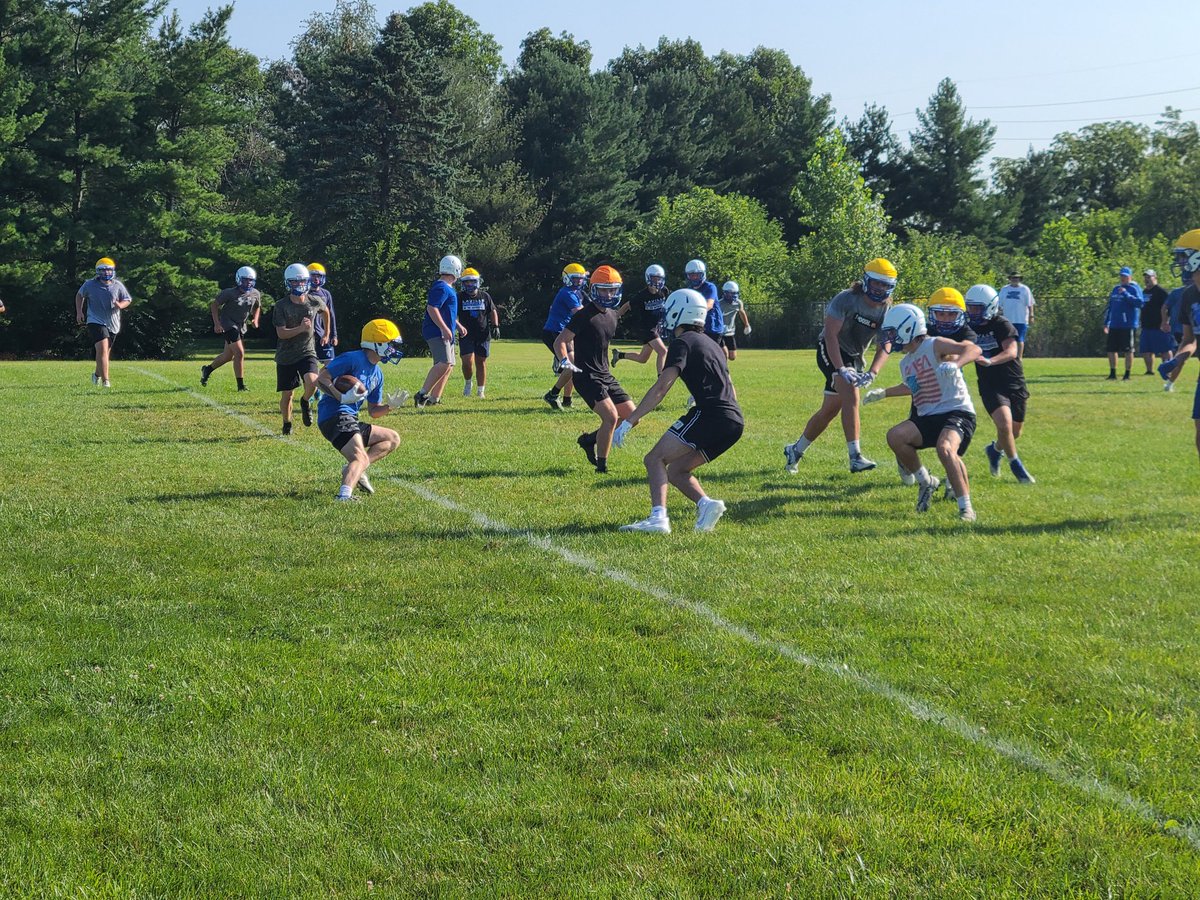 LVAthletics's tweet photo. More from LaVille Football 1st day of practice!

Want More. 
Do More. 
Get More. 

#Bring The Excitement https://t.co/fmLNued7dv