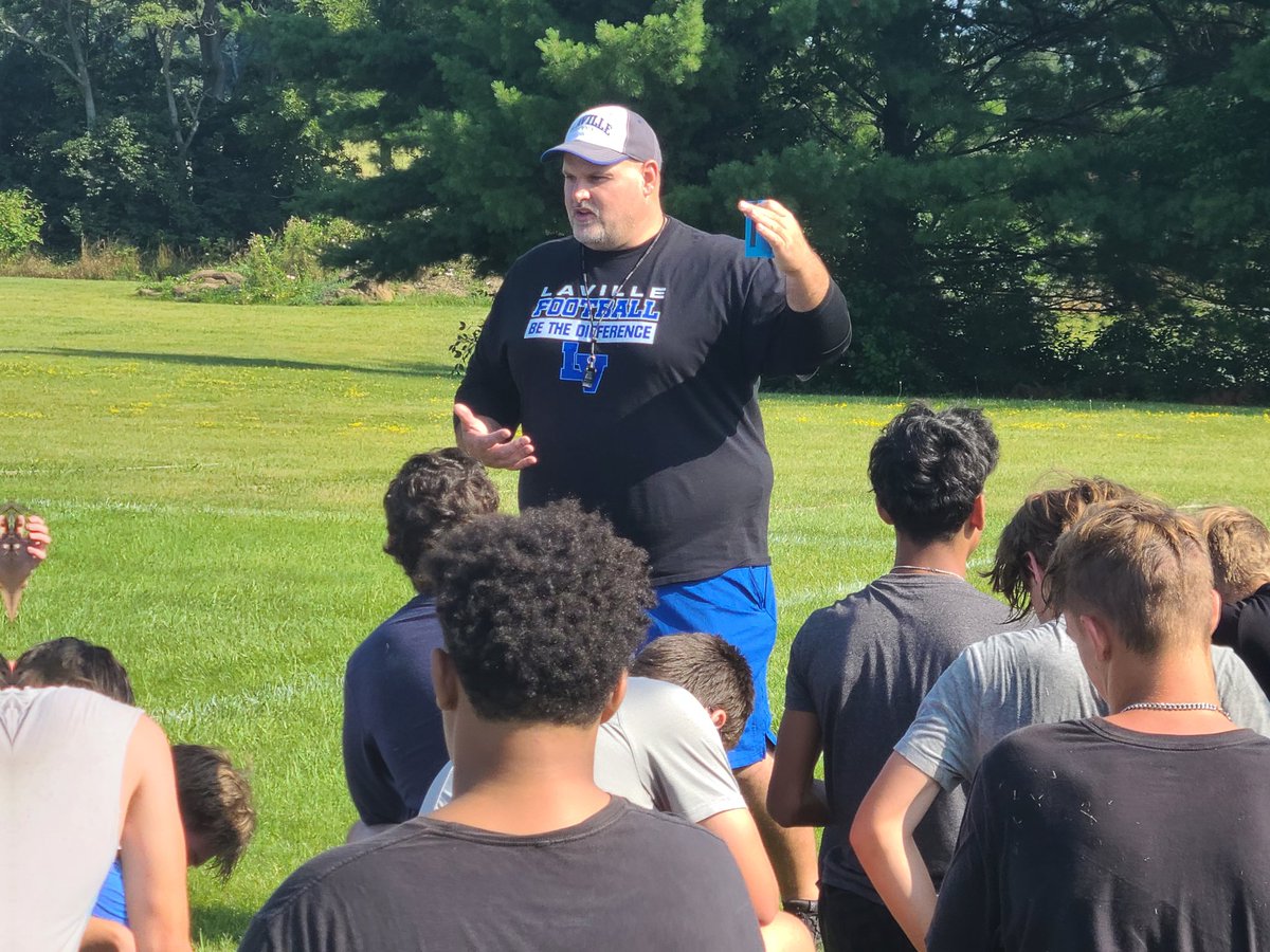 LVAthletics's tweet photo. More from LaVille Football 1st day of practice!

Want More. 
Do More. 
Get More. 

#Bring The Excitement https://t.co/fmLNued7dv