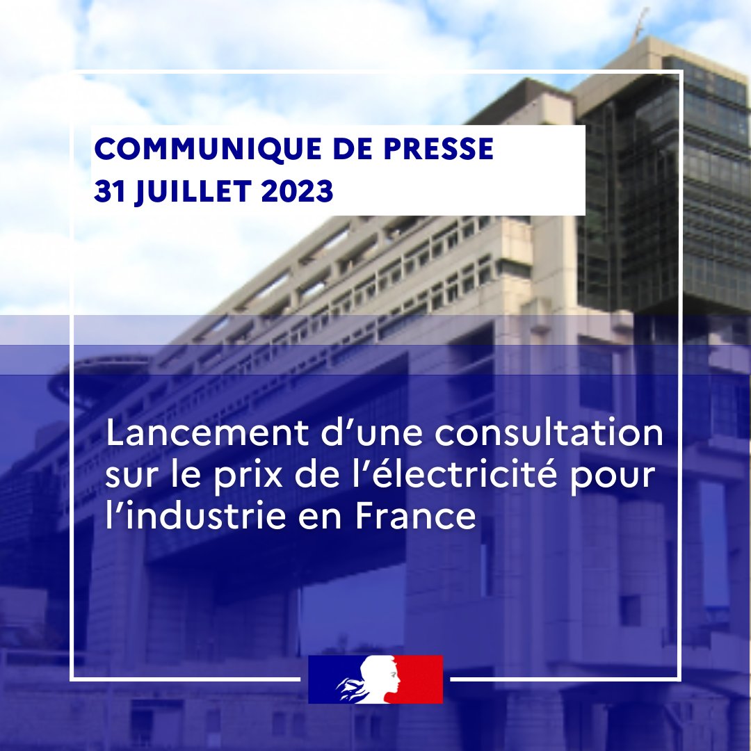🔴Lancement d’une consultation sur le prix de l’électricité pour l’industrie en France.
Plus d'infos 👉swll.to/VrH2lp 
#Industrie