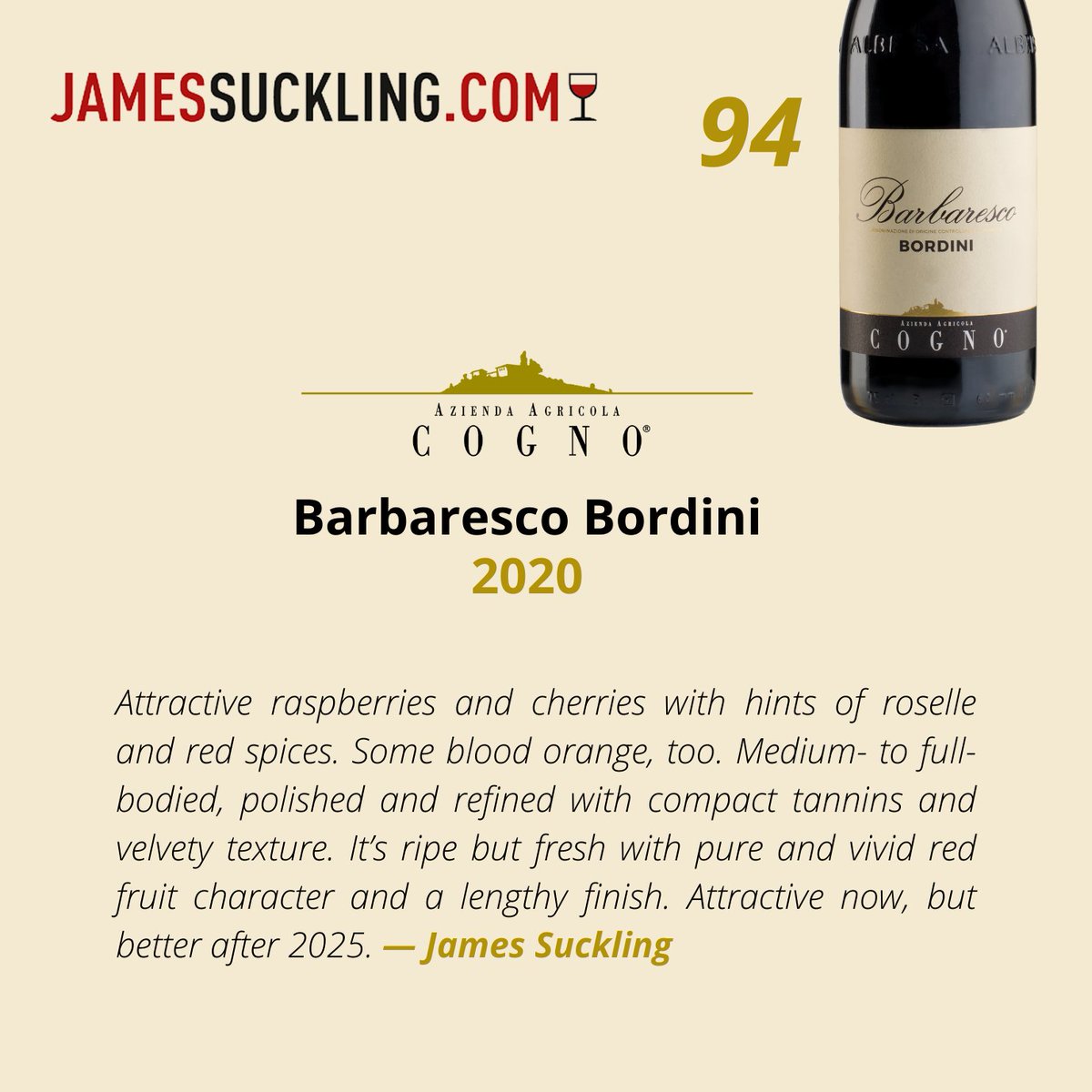 Thank you so much to @JamesSuckling  for the wonderful reviews!

#jamessuckling #elviocogno #winereviews #baroloravera