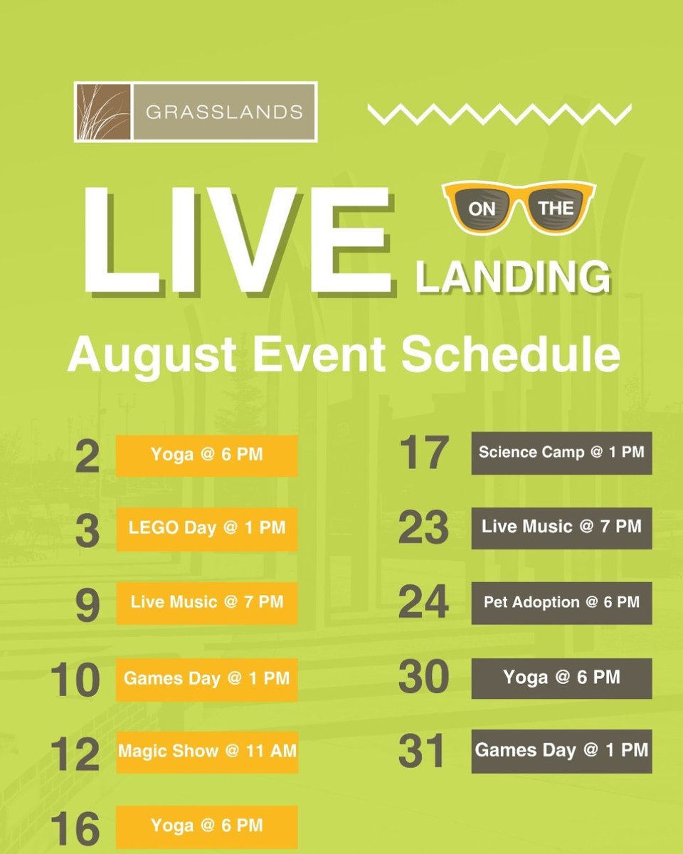 🌟 Exciting August Event Schedule at The Landing! 🌟 Check out the lineup and join us for a month full of unforgettable moments! 🎉