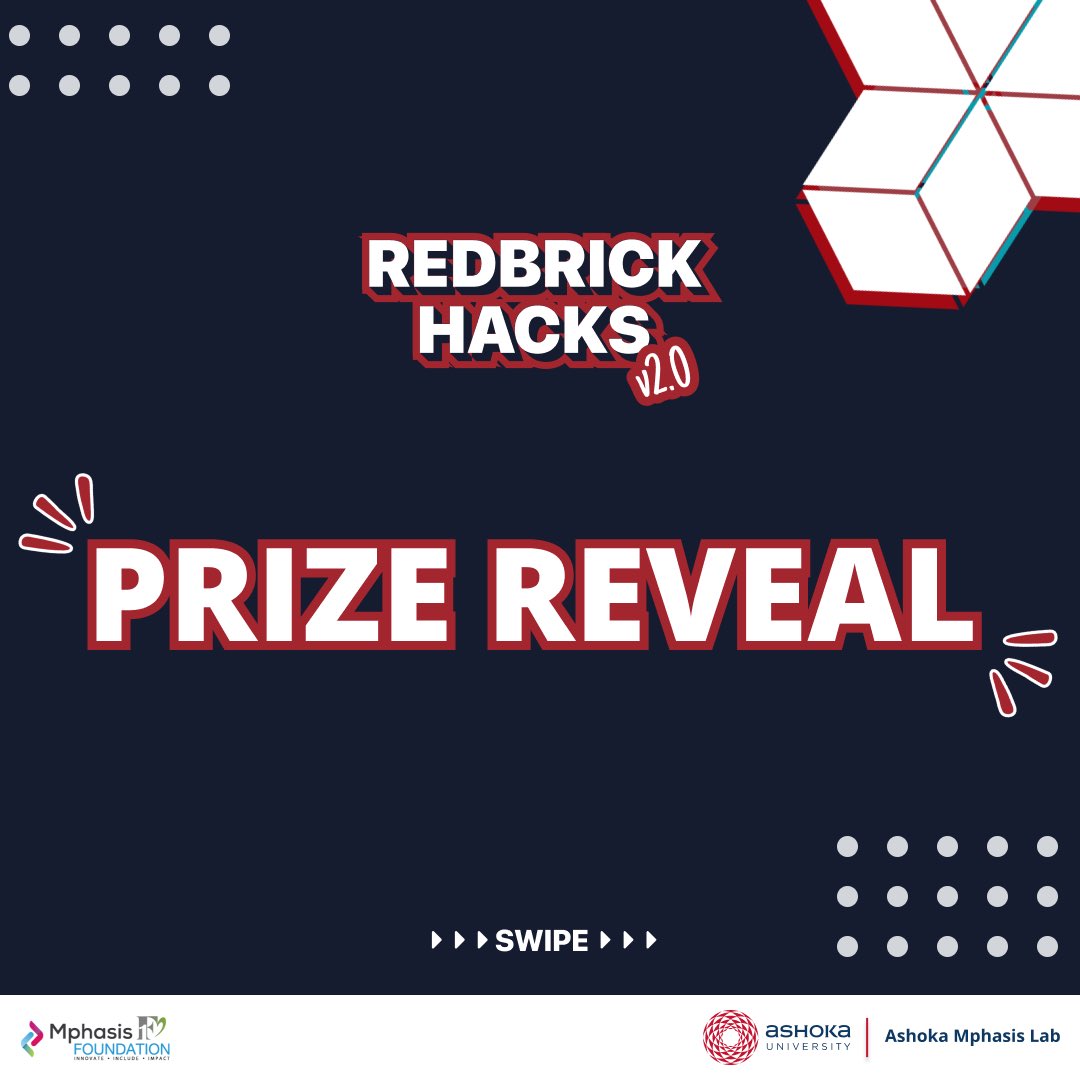 AshokaUniv's tweet photo. RedBrick Hacks 2023 is almost here, and we're revealing some of the amazing prizes you can win.
Join the competition and showcase your skills for a chance to take home some incredible rewards. 

This event has been supported by our partners Mphasis (@Mphasis) F1 Foundation.

Register Now: https://t.co/mBC02XjyT2

#AshokaUniversity #RedBrickHacks #Hackathon