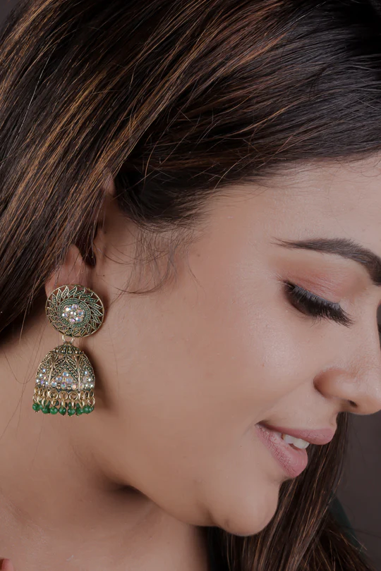 Me2youI's tweet photo. This festival Add Some Unique Jhumka Earrings With Green Pearl Hangings. 

Grab it - https://t.co/oG4ofI1eYU 

#JhumkaEarrings #GreenPearl #Hangings #Earrings #EarringsforWomen #me2you #festivalvibes #giftforsister #giftforher https://t.co/19Stoj3jxt