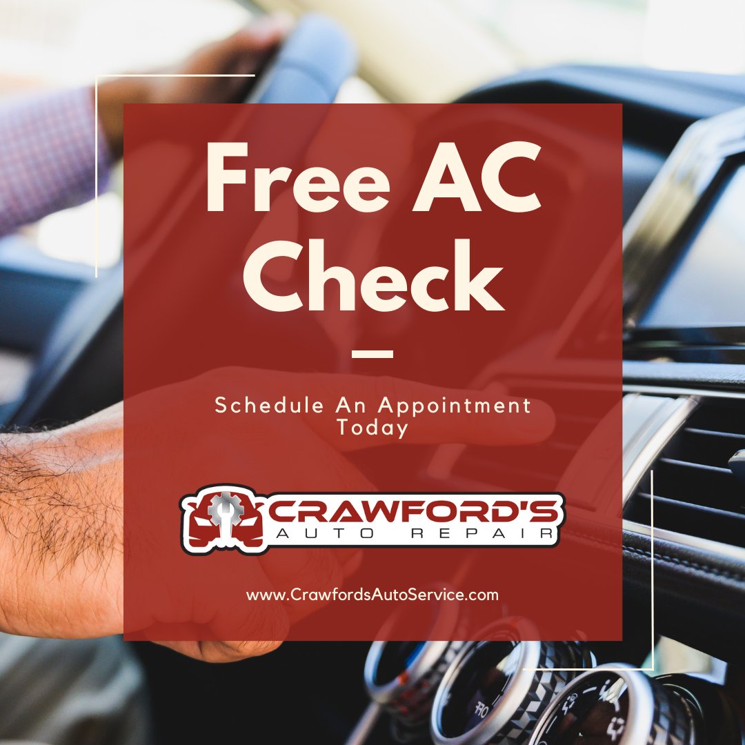 CrawfordAutoRpr's tweet image. Summer is upon us and it's freakin' hot here! Get a Free AC Check at Crawford's Auto Repair in Chandler. Schedule an appointment today. #freeaccheck #autoac #autoaccheck #autohvac