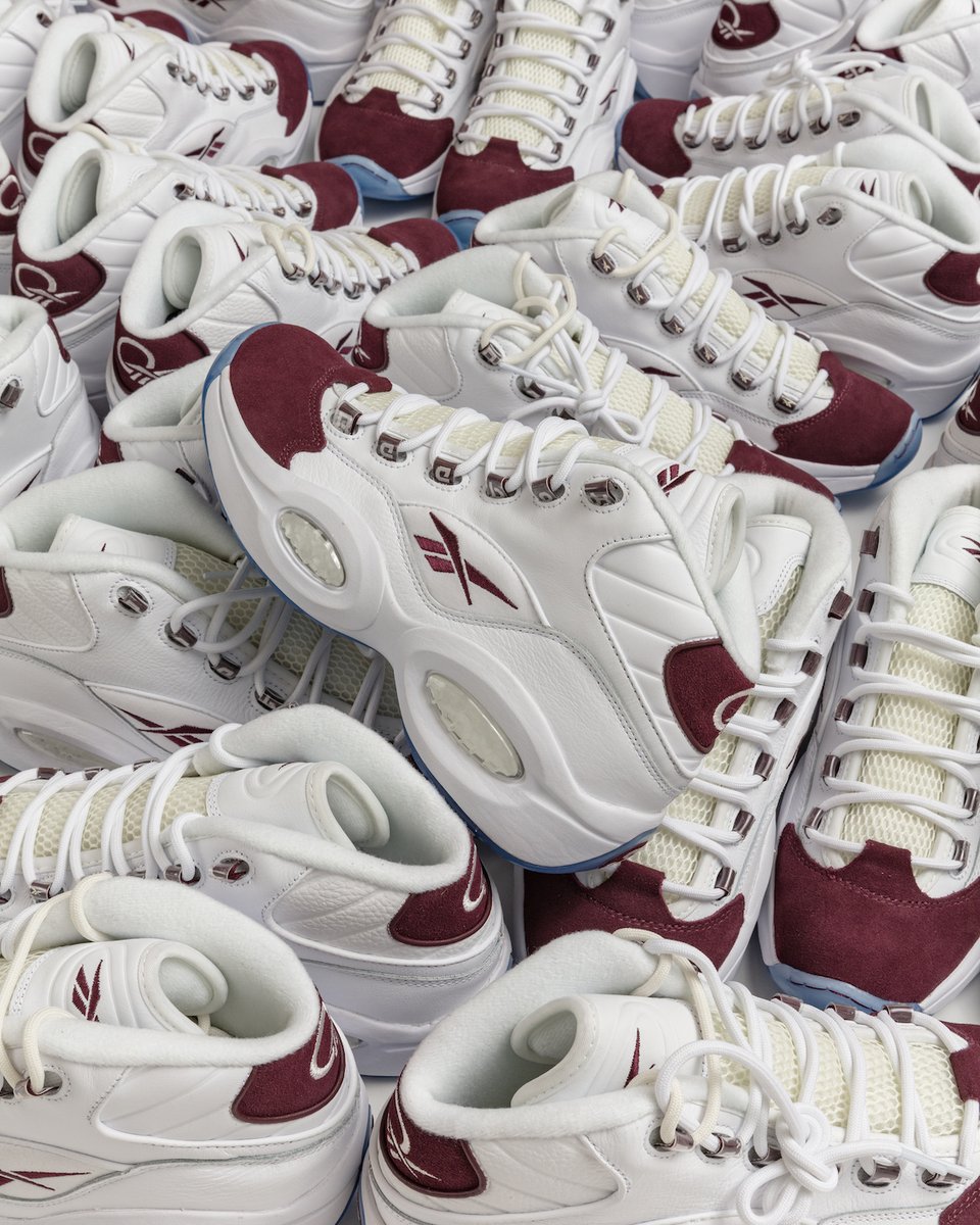 Packer x Reebok Question Mid "Burgundy" 🍷 

Releasing on August 8th.