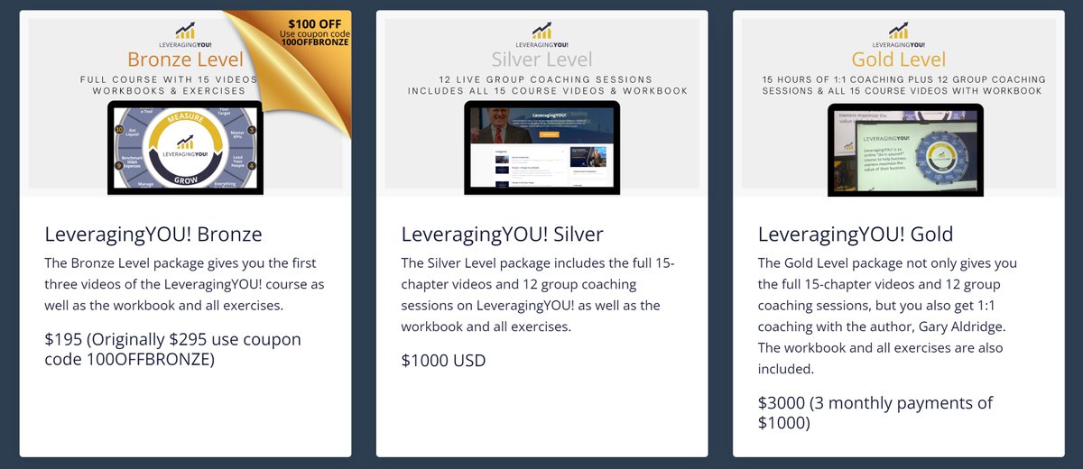 LeveragingYOU! is a do-it-yourself online business course that teaches business owners how to maximize their business value. 
 You choose which level works for you at leveragingyou.com.
#businesscourse
#buildvalue
#leveragingyou