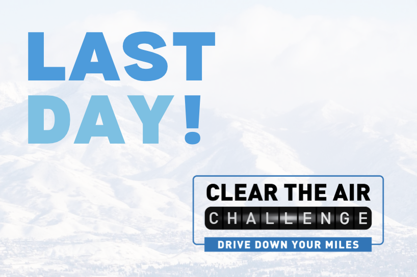 We have made it to the last day of #CleartheAirChallenge! We are so excited to share the final results with you soon – log your remaining trips today to help us accurately measure our impact: travelwisetracker.com/#/ <a href="/TravelWiseUtah/">TravelWiseUtah</a> <a href="/UCAIR_UT/">UCAIR</a>