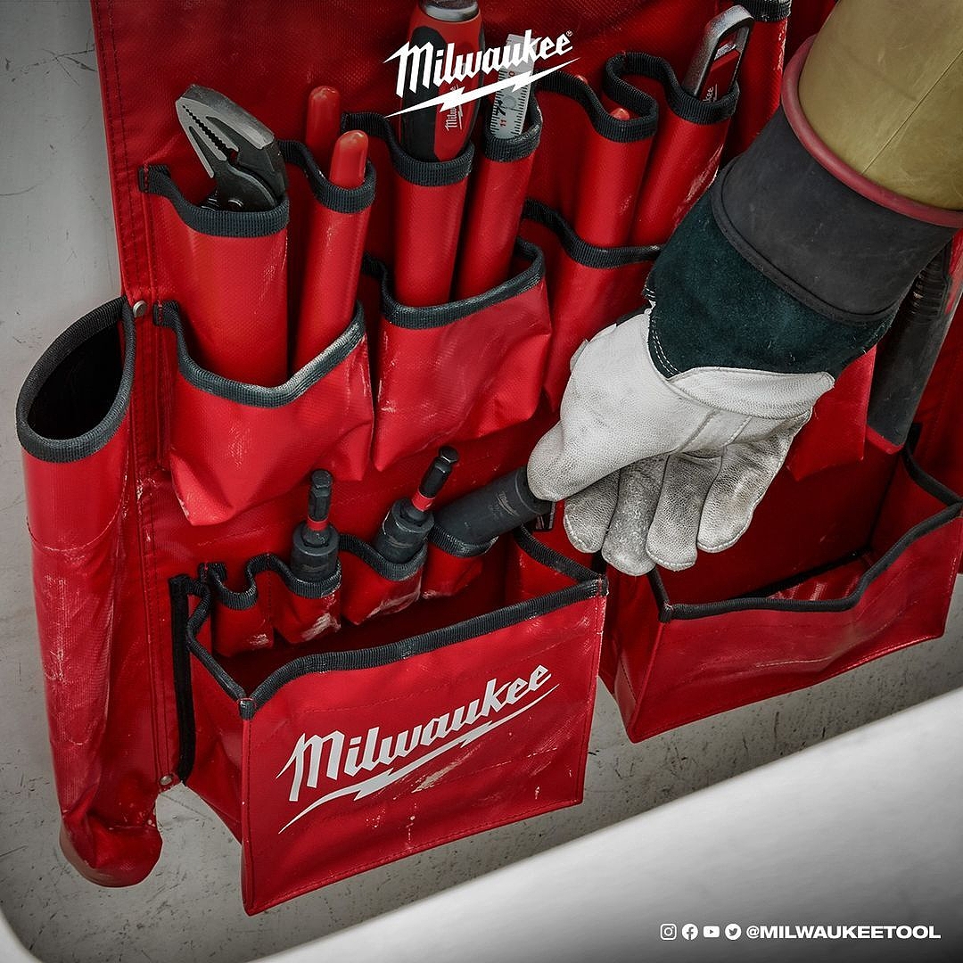 Dedicated Pockets for Better Organization. Lineman's Aerial Tool Apron.