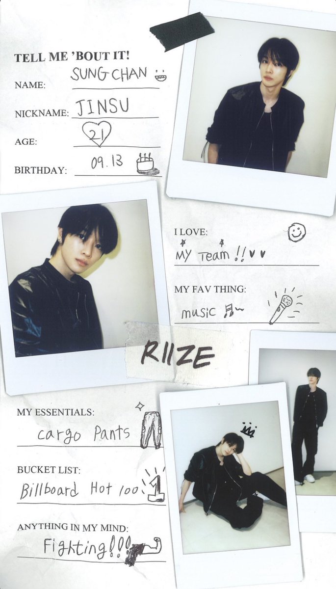 ✨ I LOVE : My team ! ! ♡♡ ✨
BUCKET LIST : Billboard Hot 100 1️⃣
#성찬 #SUNGCHAN #RIIZE