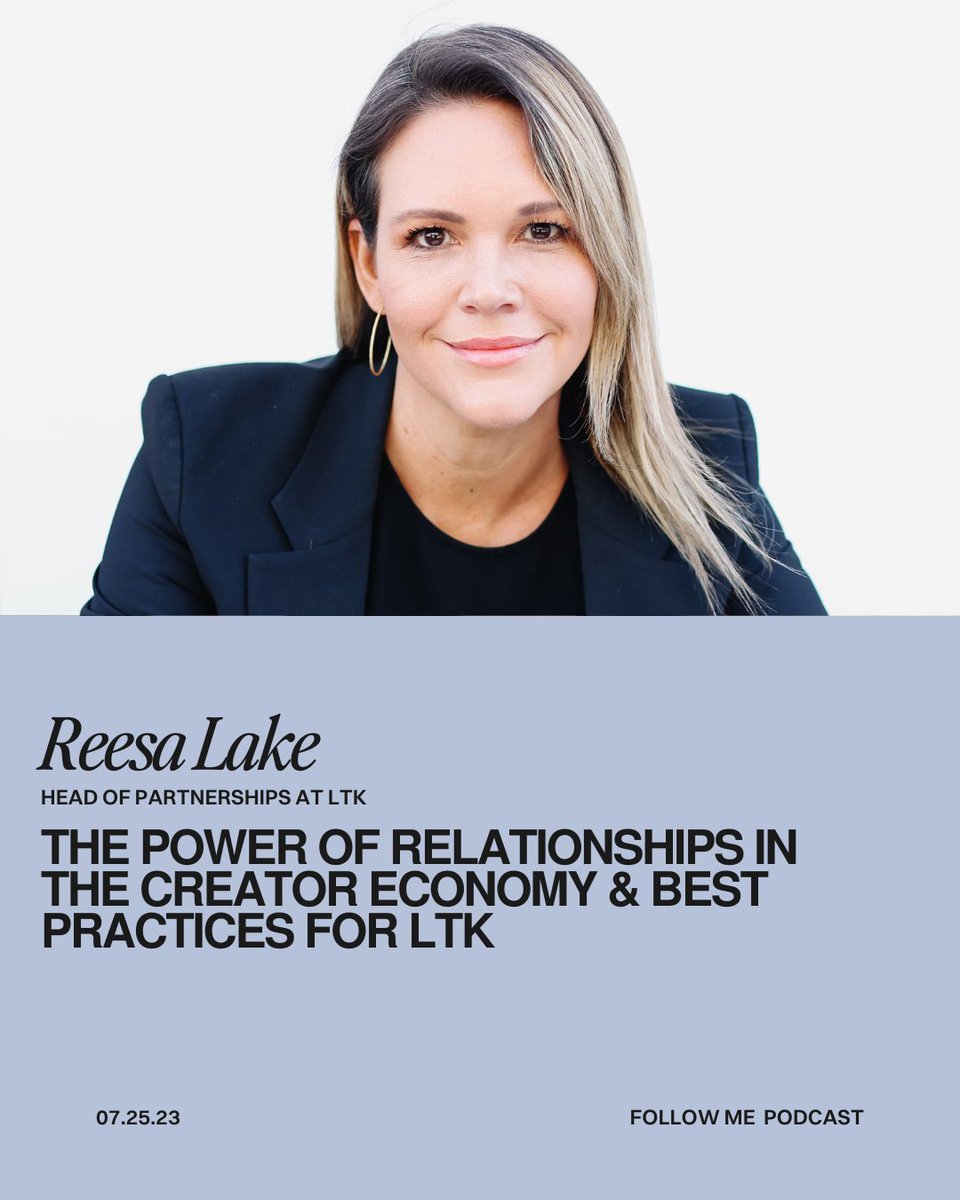shopLTK's tweet image. Tune in to @besocialgroup's Follow Me podcast with LTK’s very own Reesa Lake as she discusses her role in LTK’s mission of bringing economic opportunities to Creators across platforms, categories and demographics. Listen now 🎧 podcasts.apple.com/us/podcast/ree…

#BeSocial #FollowMe