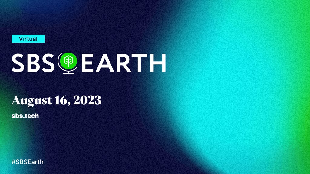 🌏 We believe a greener world is possible...and that web3 is part of the solution. Join us for the first virtual summit, #SBSEarth, for talks, workshops & more on how we can use blockchain tech to build a greener world. 🎟️ Register at sbs.tech 📆 August 16