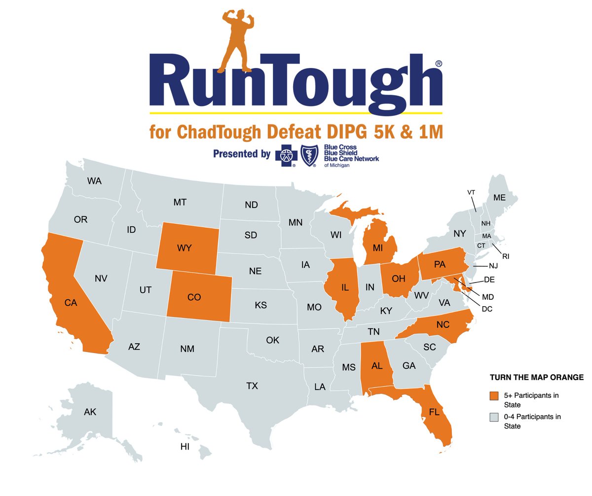chadtough's tweet photo. We've made some progress, but we need your help to turn the #RunTough map orange!
Now is the perfect time to register to take advantage of Early Bird pricing! Tomorrow is the last day to register at the Early Bird discounted rate.
Register at https://t.co/vdBsWXRrgp. https://t.co/WUi9K4Qd3i