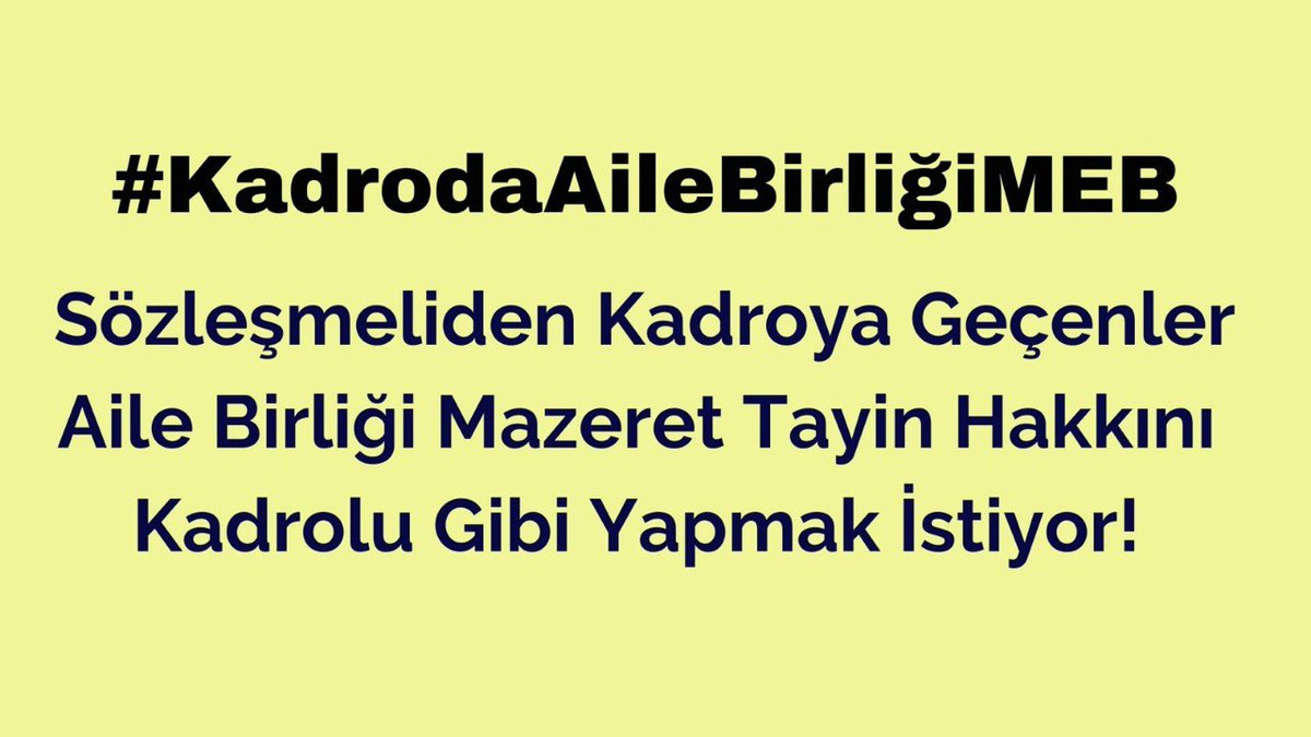 aem_ayse's tweet photo. @EgitimBirSen Aile birliğimizi istiyoruz.  Anayasal hakkımız olan eş durumu mazeret tayini süresiz şartsız verilmeli. Kılavuz yeniden düzenlenmeli.  Aileler kavuşmalı. https://t.co/EDGLuBBEjB