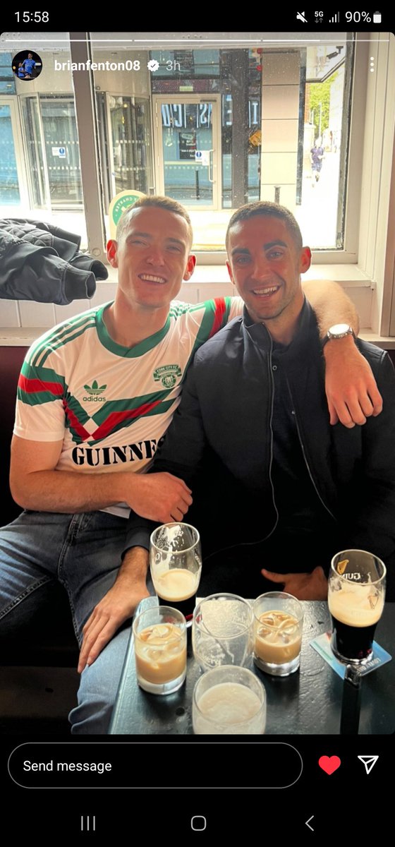 Just when I thought I couldn't respect and admire Brian Fenton any more than I do, he goes and knocks about in the most classic of retro @CorkCityFC jerseys, perhaps channelling his inner Patsy Freyne, another midfield maestro! 😂🙌