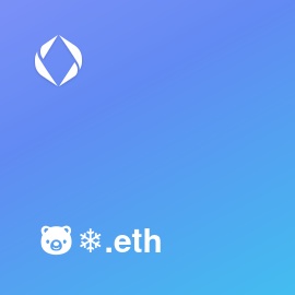 🐻‍❄.eth bought for 10.00 ETH (18,606.10 USD) on Opensea via Ensvision  #ENS #Web3Names #EnsNames  

opensea.io/assets/ethereu…