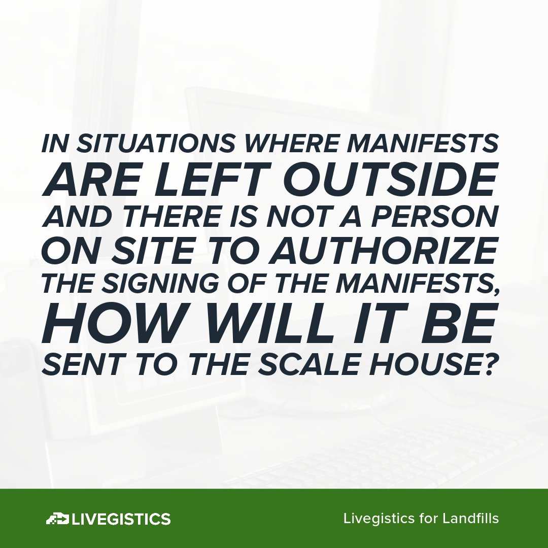 👉 Answer: Even without a live person on site, Livegistics has you covered! If there are manifests that have been signed by the generator prior to the event, drivers can easily obtain a manifest using their mobile devices. #Livegistics