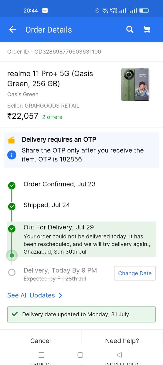 dpk709's tweet photo. @PMOIndia @_Kalyan_K @flipkartsupport 
Dear Sir,
Please help  Flipkart team is not delivery chinna product. https://t.co/Qv9OCWwSO0