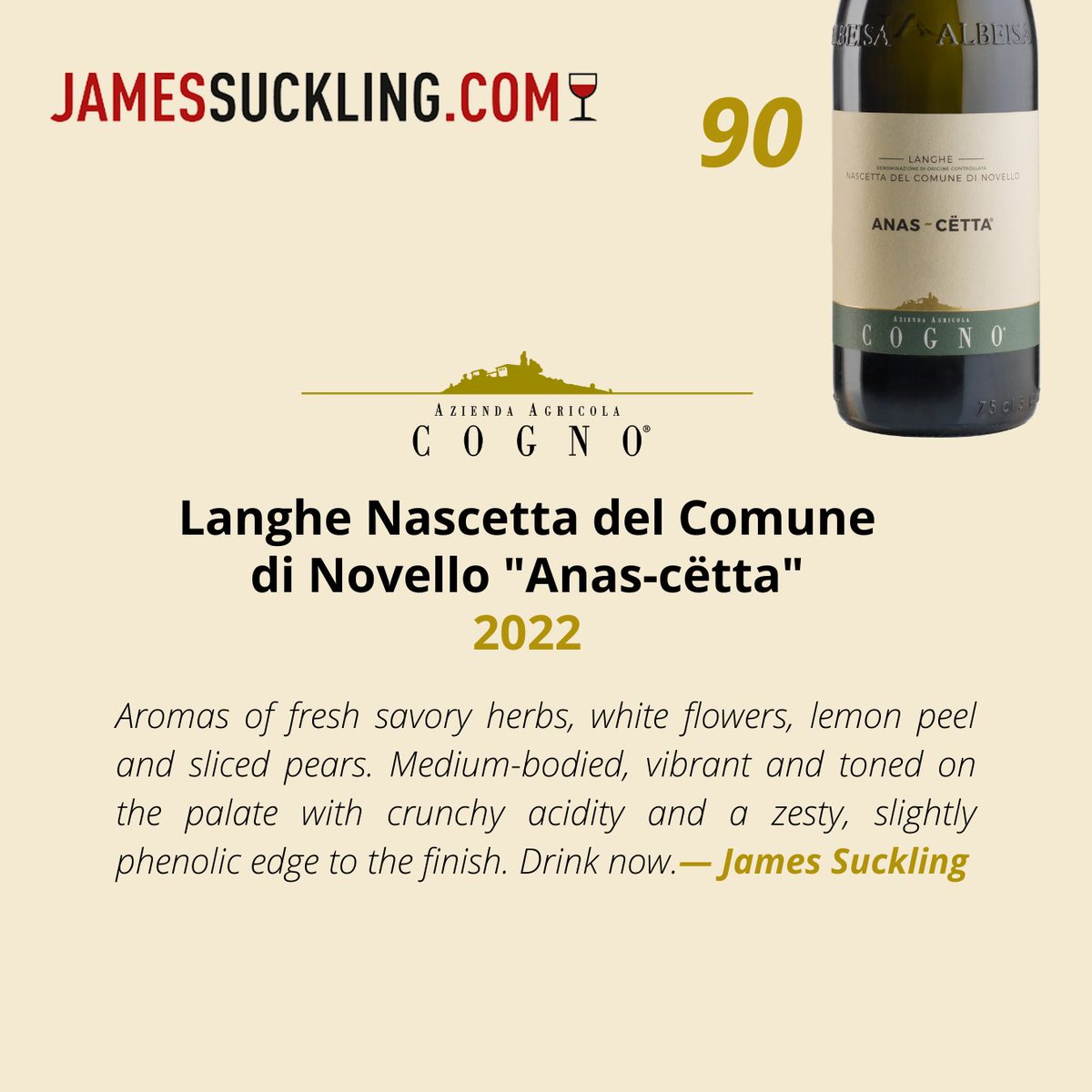 What a great satisfaction!

Thank you again to @JamesSuckling  for the beautiful reviews of our wines!

#jamessuckling #elviocogno #winereviews