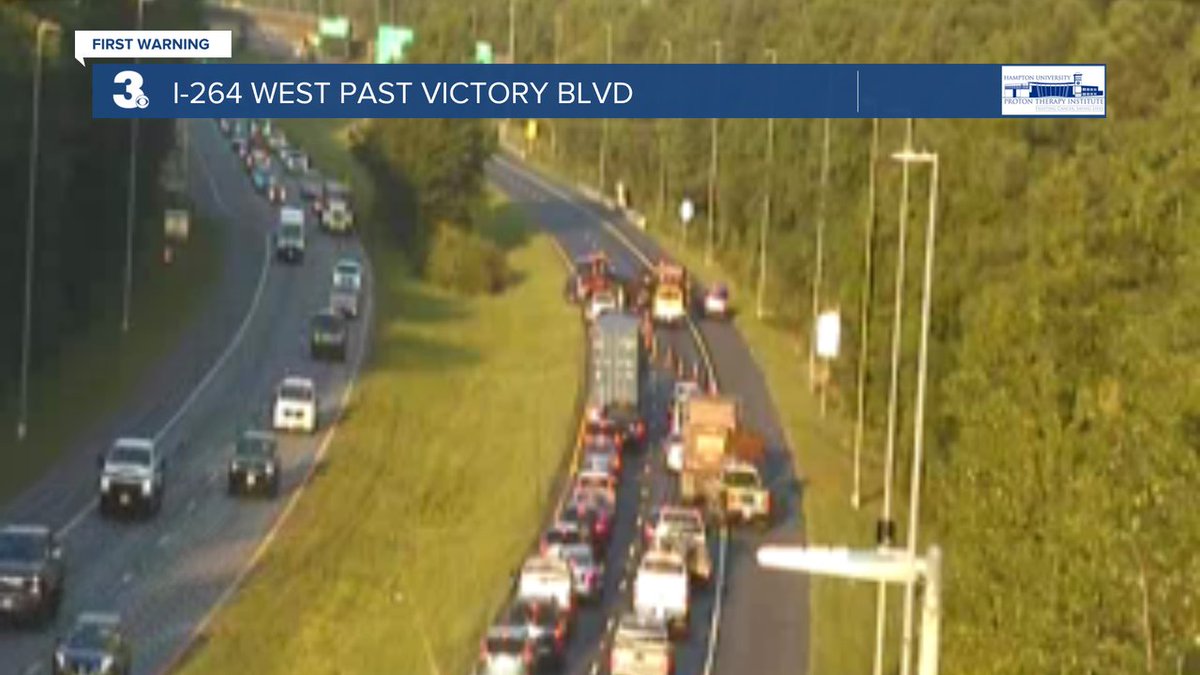#ALERT: CRASH: Portsmouth: I-264 West past Victory Blvd @wtkr3