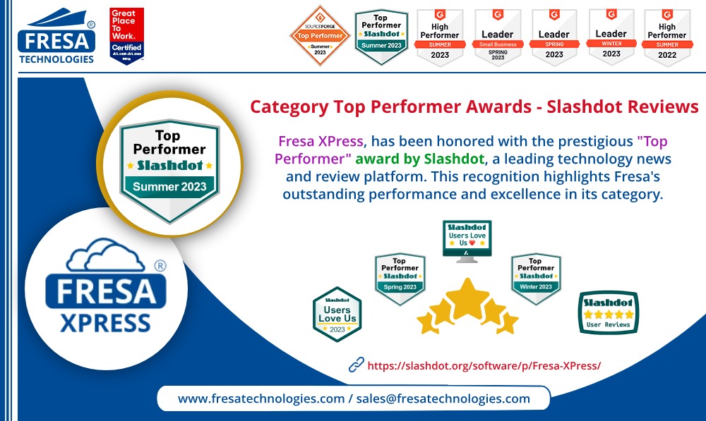 fresatechnology's tweet image. Category Top Performer Awards - Slashdot 
Fresa XPress, has been honored with the prestigious "Top Performer" award by Slashdot, a leading technology news and review platform.
slashdot.org/software/p/Fre…
#fresa #Slashdot #fresaxpress