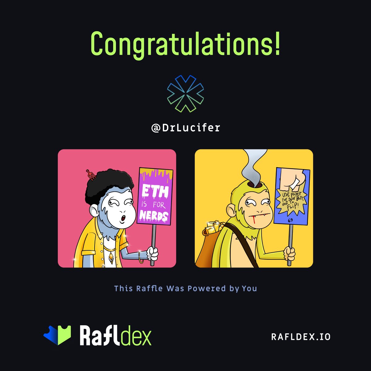 Congratulations <a href="/DegenPreacher/">Preach</a> <a href="/94Blik/">Dr.Lucifer</a> &amp; Peylay!

Great wins!

#RAFLDex