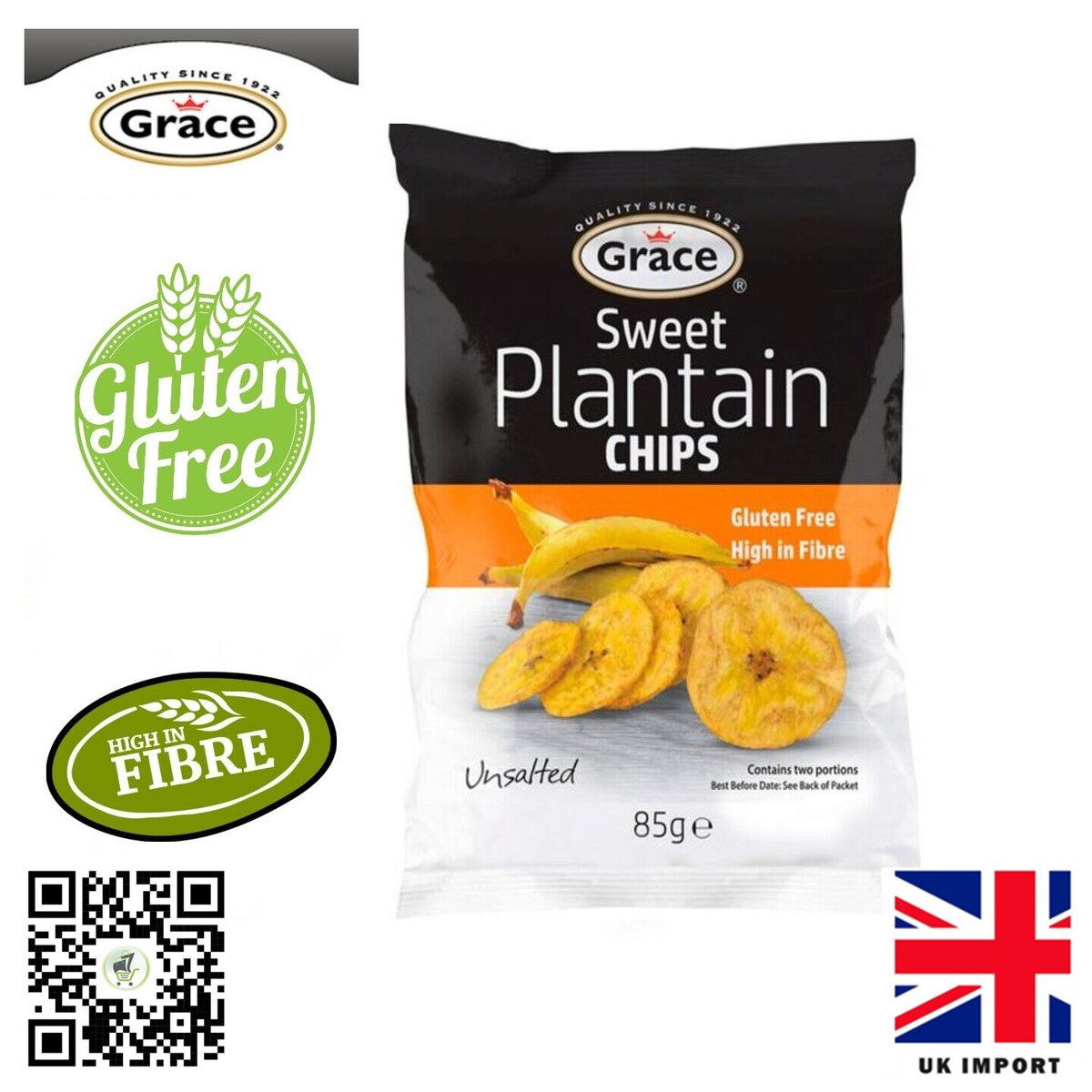 ojamea1's tweet photo. Grace Plantain &amp; Banana Chips are the perfect go-to snack this summer ☀️
🚀 Take your snacking to the next level with Grace Sweet Plantain Chips 85g! 🚀  Order now at https://t.co/nh78CkBqlc and elevate your refreshment game. ✨ https://t.co/76zT64ic84