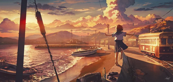 様々な夏の夕暮れ