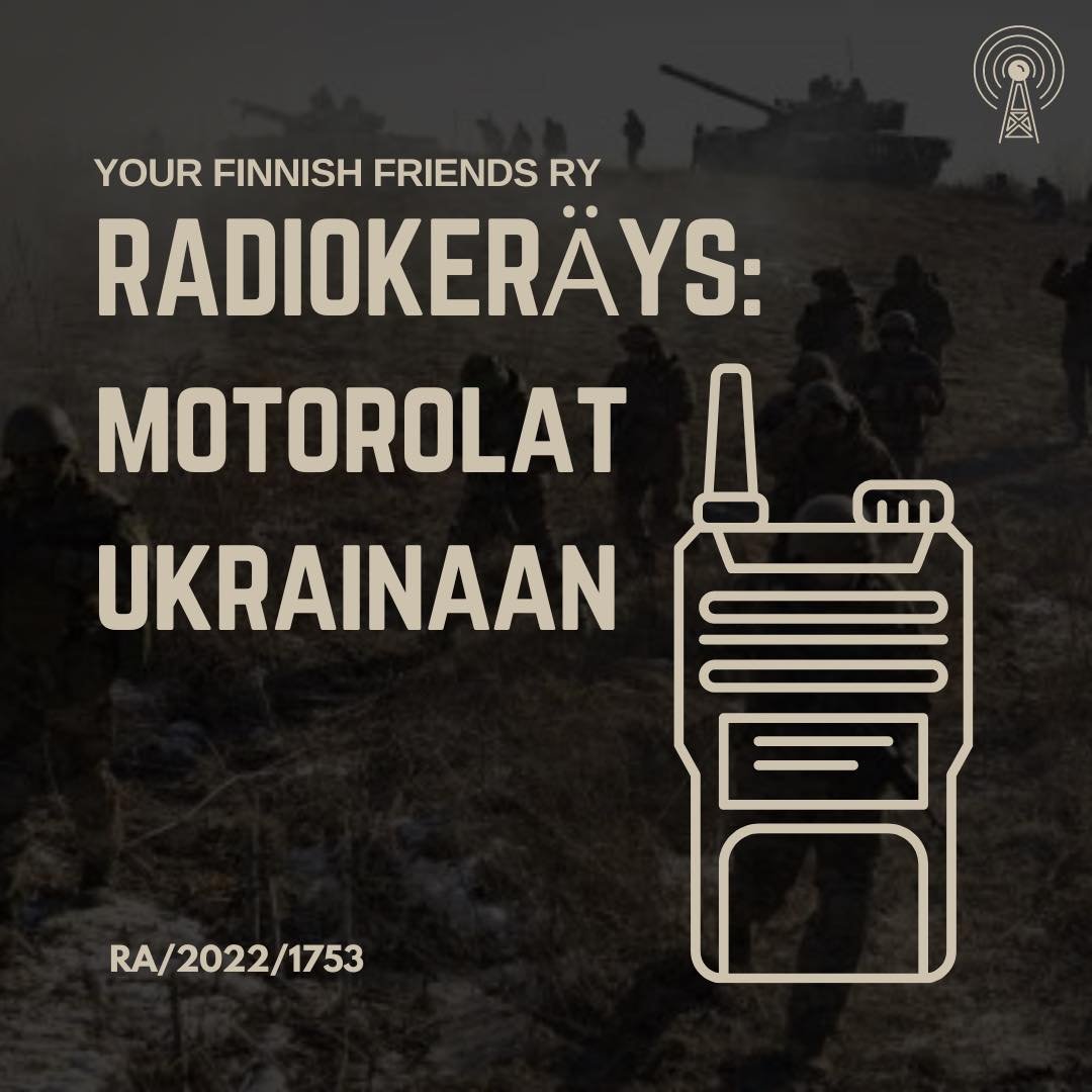 FinnishRy's tweet photo. RADIOKERÄYS

Saimme kiireellisen pyynnön hankkia 7 kpl Motorola R7A tai DP4400 -mallia. Alustavan tarjouksen mukaan saisimme hankittua R7A radion + lisäakun + monofonin ja lisenssit 1050 euron kappalehintaan ALV0, eli keräystavoite on kokonaiset 9 114 euroa (sis. alv). https://t.co/sbHapCgjZa