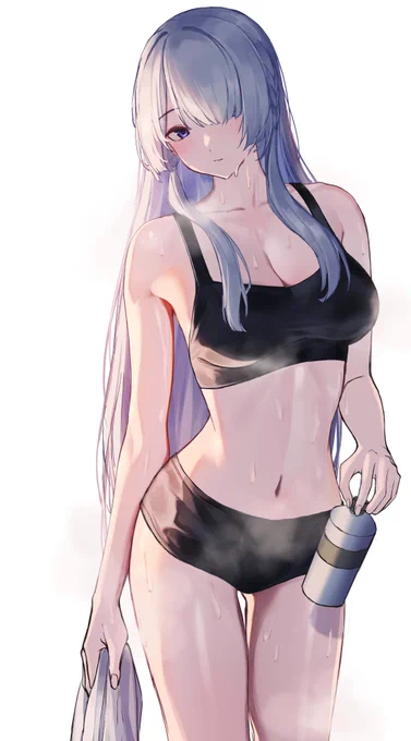 ドルフロのAK-15  トレーニング後で火照ってる15...  #ドールズフロントライン #イラスト練習