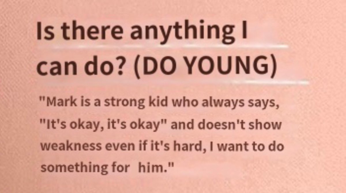 Ieemarkees's tweet photo. doyoung's question to mark :( https://t.co/j7vDHfdZMK