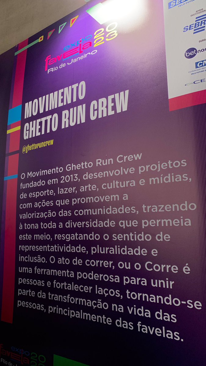 ghettoruncrew's tweet photo. Bom diaaaa

E vamos pro último dia!

#expofavelarj https://t.co/ED4zFyANls