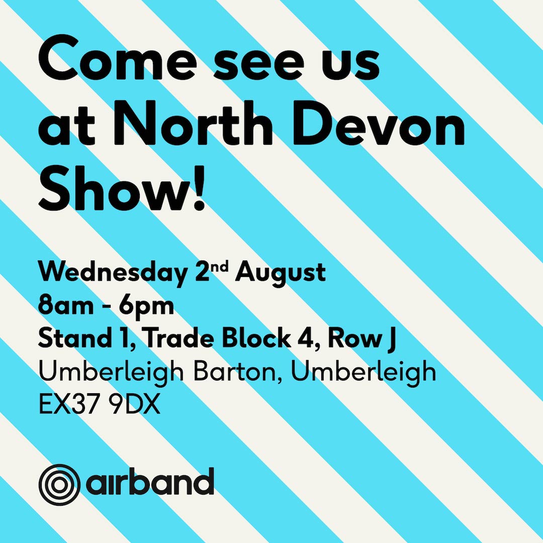UKAirband's tweet photo. Excited to be main sponsors of @northdevonshow! 💙
Join us for the magic of ultrafast broadband. Say goodbye to buffering and hello to streaming dreams with our lightning-fast internet! ⚡️
Attendees, don't miss our exclusive special offer at our stand! 🤫 #NorthDevonShow https://t.co/JtM1WRrwuu