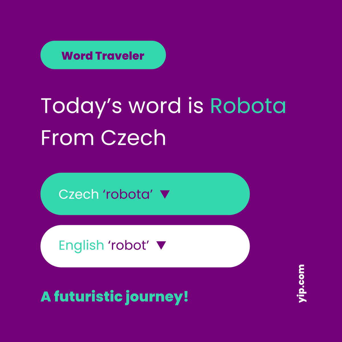 _yipofficial's tweet photo. Did you know? The word 'Robot' was coined by Czech writer Karel Capek in 1920's play 'Rossum's universal robots! Exploring the future of automation and humanity's creations! 🤖🚀
#Robotorigins #trivia #languagelearning #languageorigins #Langtwt https://t.co/igipoaovVe