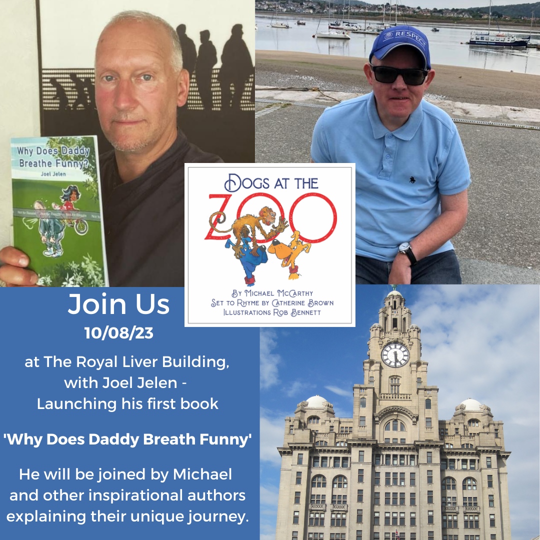 ThoseCleverDogs's tweet photo. Come Join us on the 10/08/23 at the Royal Liver Building @ 17:30

Joel Jelen is Launching his first book
" Why Does Daddy Breath Funny"

He will be joined by Michael &amp; other inspirational people speaking about their writing journey.  

Free Ticket:
https://t.co/EN10sxTNcP https://t.co/CHuiYCt9zE