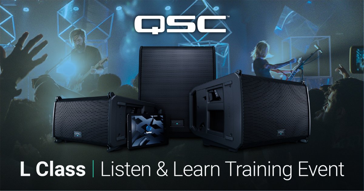 Sound Productions (@soundpro) on Twitter photo Experience the next generation of advanced, intelligent, active loudspeakers with the all-new L Class line array from <a href="/qscproaudio/">QSCproaudio</a>.
Join us at the SoundPro Experience Center in Irving, TX on 8/31 for a lunch & learn! Please RSVP and claim your spot here: eventbrite.com/e/qsc-l-class-… Experience the next generation of advanced, intelligent, active loudspeakers with the all-new L Class line array from <a href="/qscproaudio/">QSCproaudio</a>.
Join us at the SoundPro Experience Center in Irving, TX on 8/31 for a lunch & learn! Please RSVP and claim your spot here: eventbrite.com/e/qsc-l-class-…