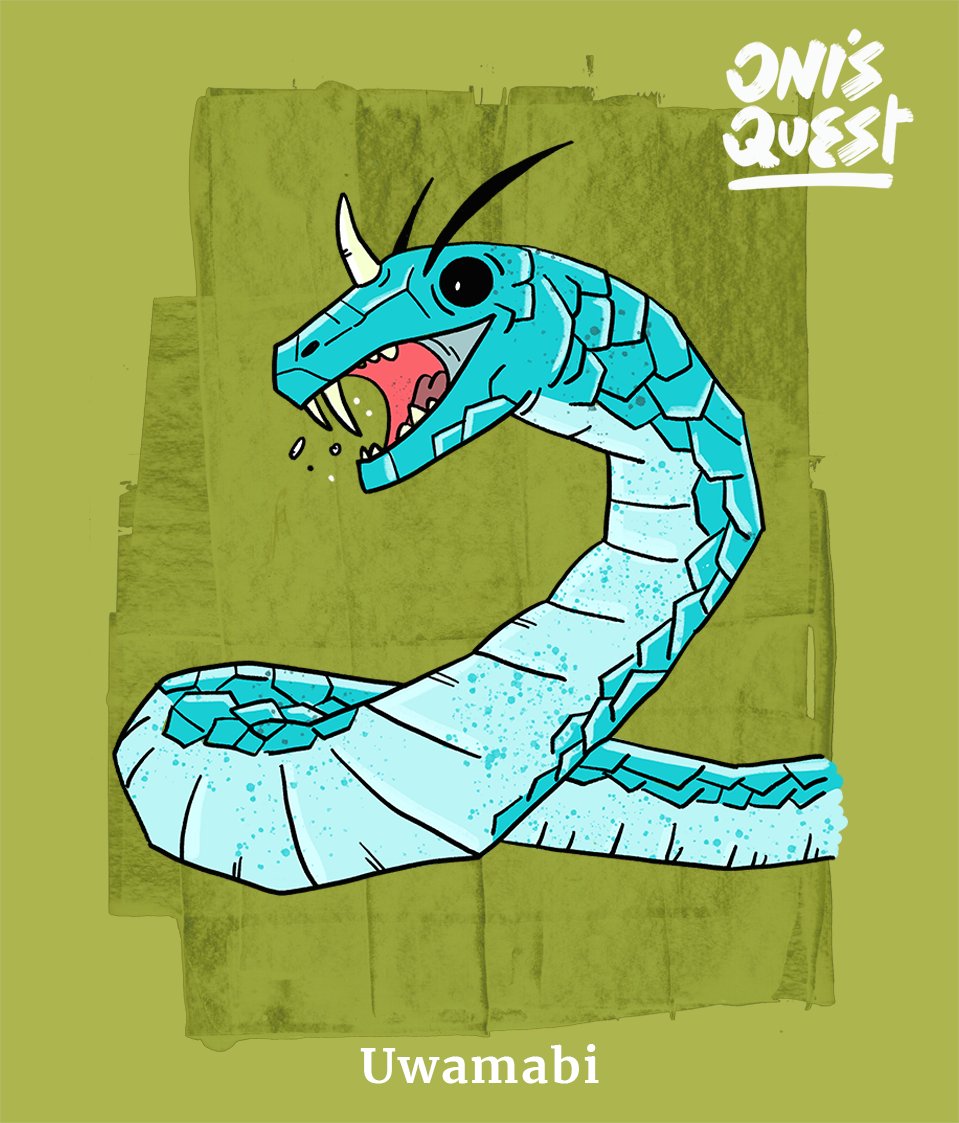 yokai_kingdom's tweet image. 🌳Uwabami🌳

A massive demonic serpent that creeps through the forests overgrowth to ambush its prey. This yōkai inflicts POISON on foes and uses its huge body to constrict enemies with immense crushing force.