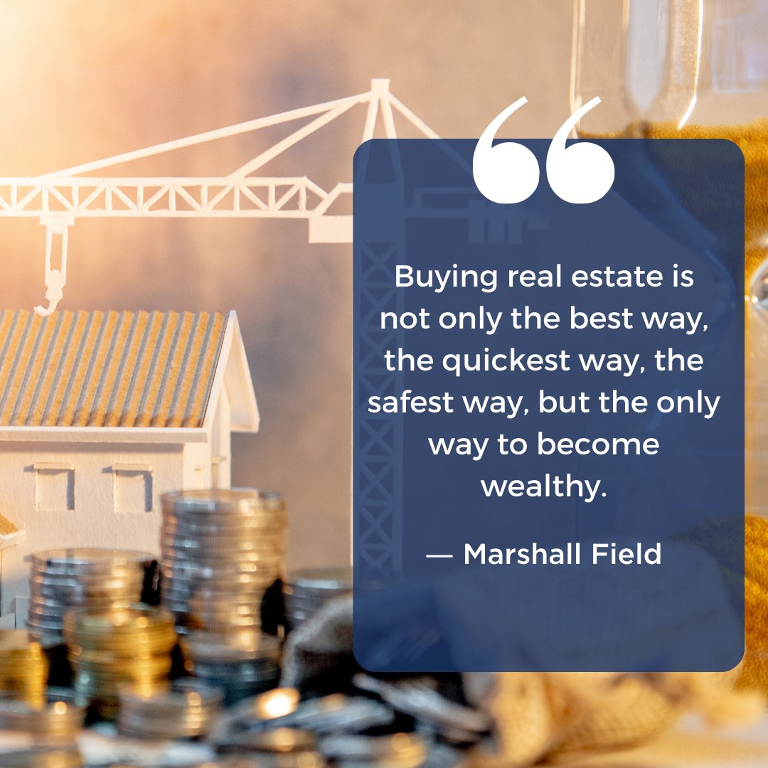 “Buying real estate is not only the best way, the quickest way, the safest way, but the only way to become wealthy.” ― Marshall Field

#LynnAndLorna #ygkrealtor #ygkrealestate #kingstonrealestate #kingstonrealtor #quoteoftheweek #quoteoftheday