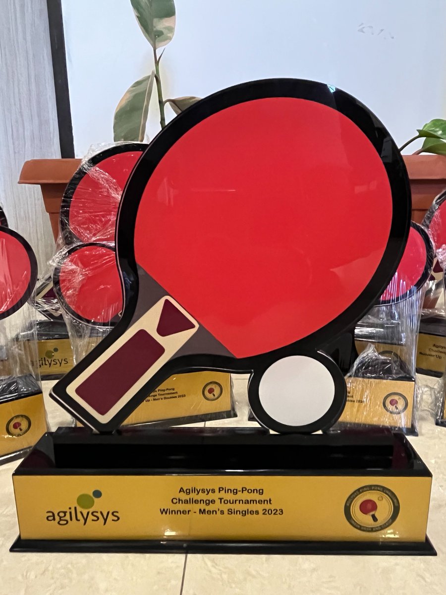 Meraki_Merch's tweet image. With immense pride, we delivered custom trophies for our client&apos;s #agilysys for their table tennis competition, bringing them overwhelming joy. We cherish the opportunity to contribute to their special event and eagerly look forward to future collaborations.

#trophydesign
